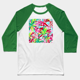 Flamingo Paradise Baseball T-Shirt